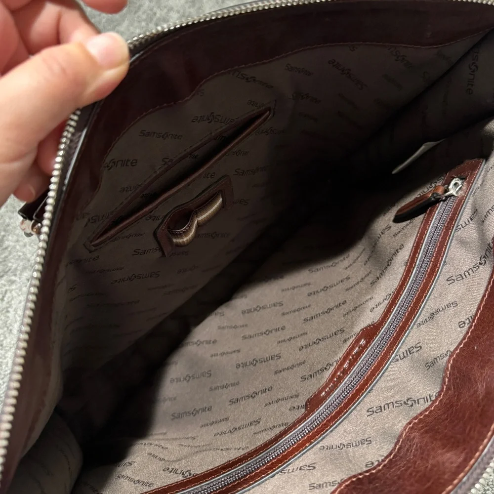 Vintage Samsonite Brown Leather Bag
